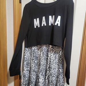 Leopard MAMA dress with breastfeeding access